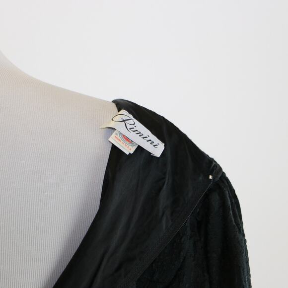 Vintage 1980s Black Cocktail Dress with Rhinestone Side-Cuff Buttons Small - Picture 5 of 10